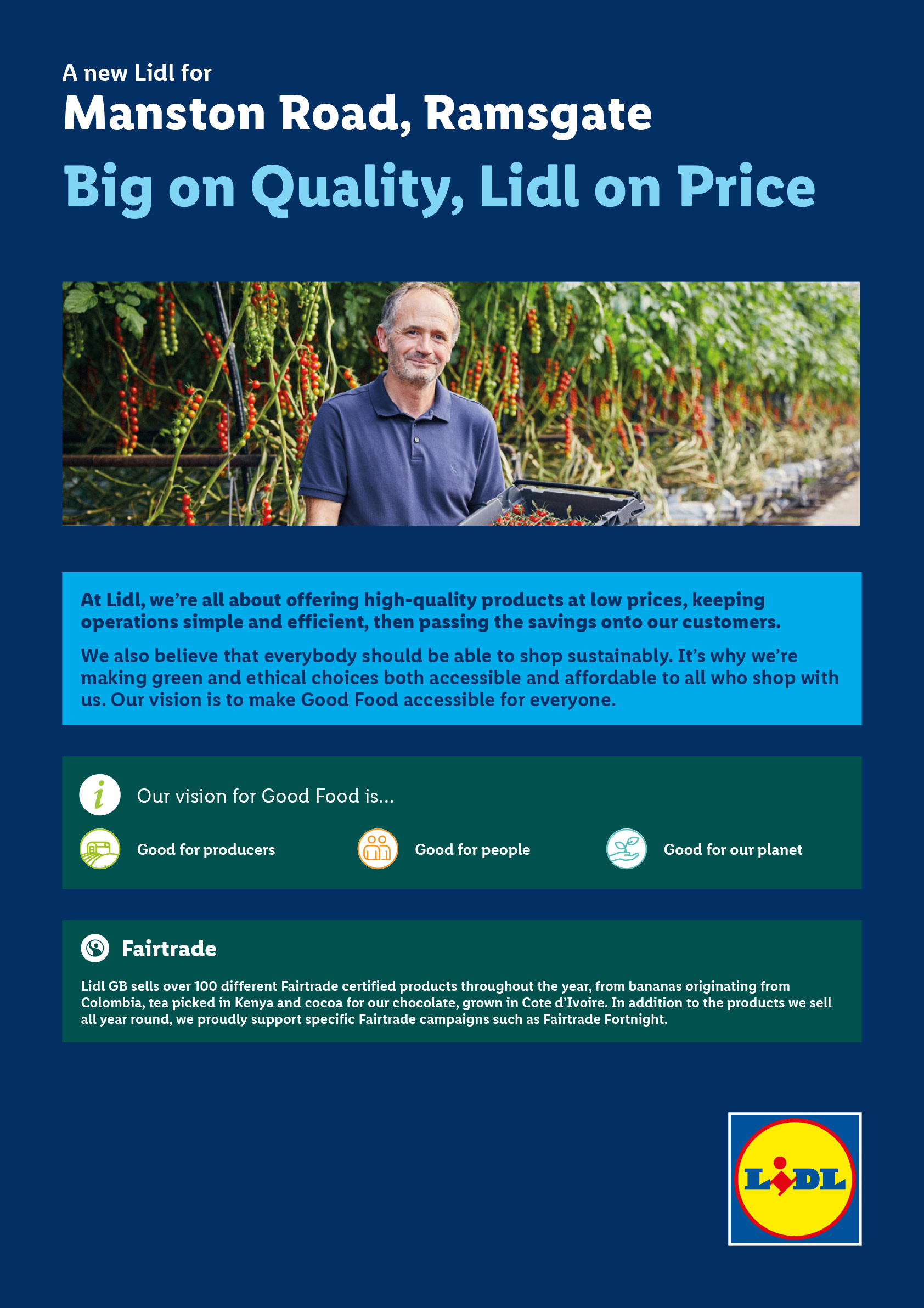 big on quality, Lidl on price board